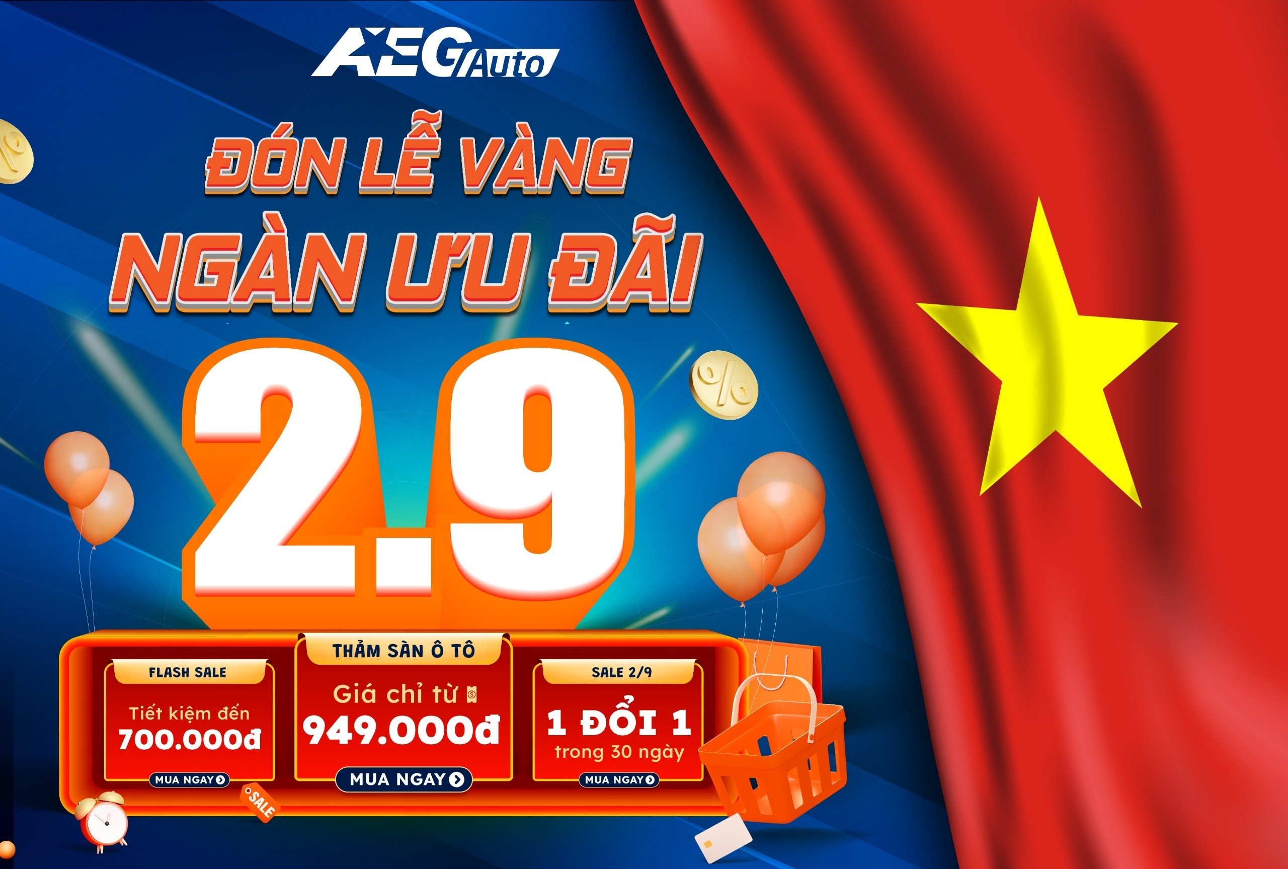 ưu đãi mừng tết độc lập 2.9 thảm lót sàn ô tô giá chỉ từ 949K